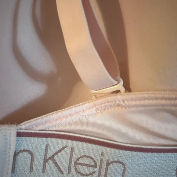 Calvin Klein underwire bra 34C convertible straps light pink logo band - Picture 5 of 8